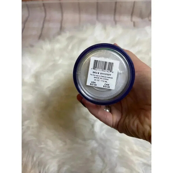 Starbucks 24oz Tumbler Iridescent Silver Green Mermaid NEW - Picture 7 of 9